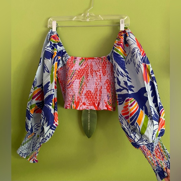 farm rio birds crop top - Picture 2 of 10